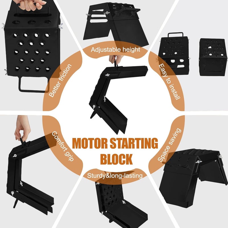 Vaolvpant Adjustable 3-9" Starting Blocks Moto StartingBlock Motorsport Foot Stool Dirt Bike Accessories Providing Strong Support - Image 4